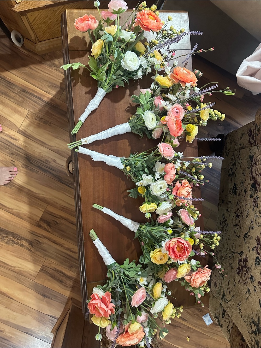 Elegant Mixed Pastel Floral Bouquet Set - Home Accents